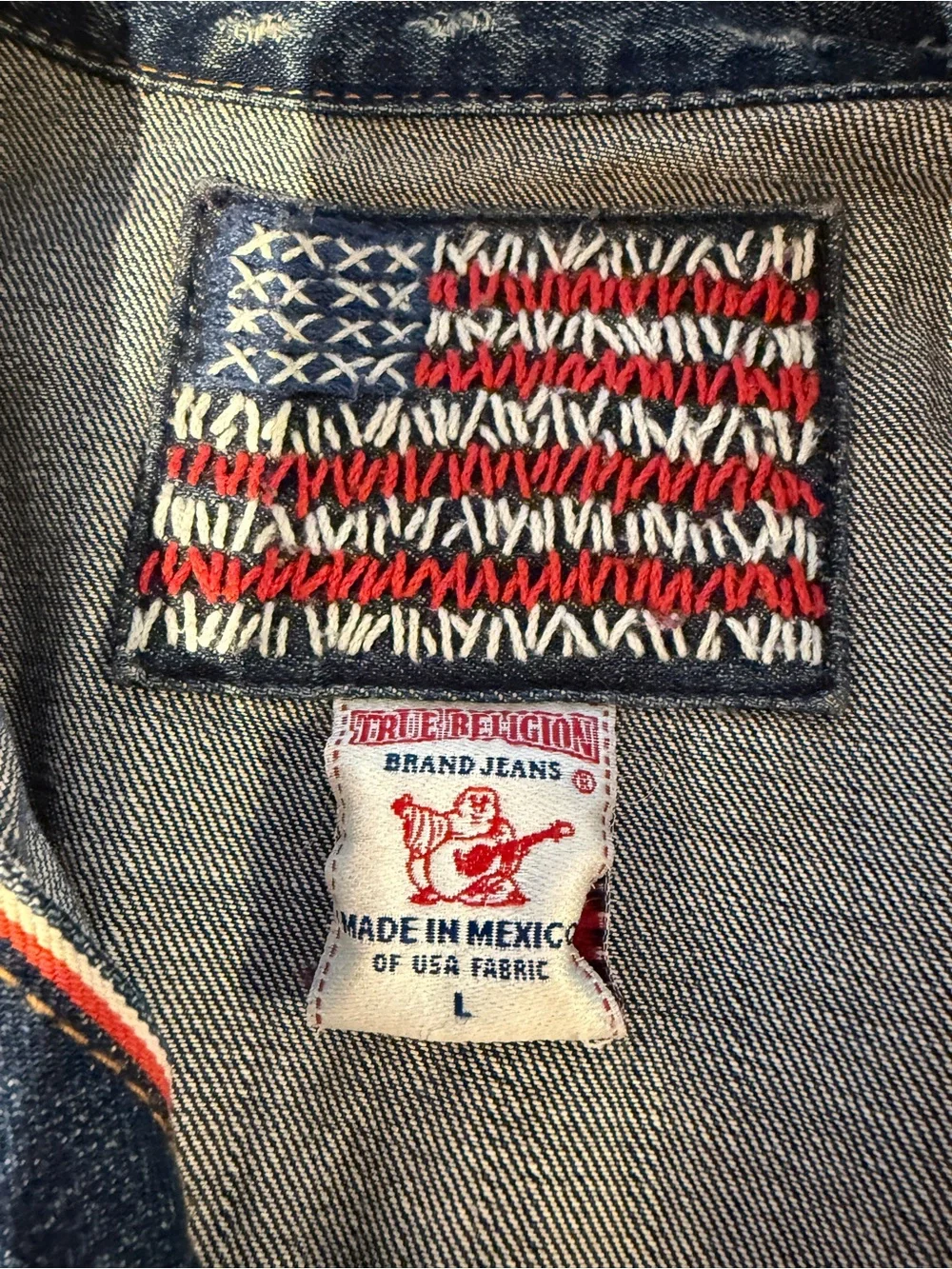 True religion 100% cotton denim jacket